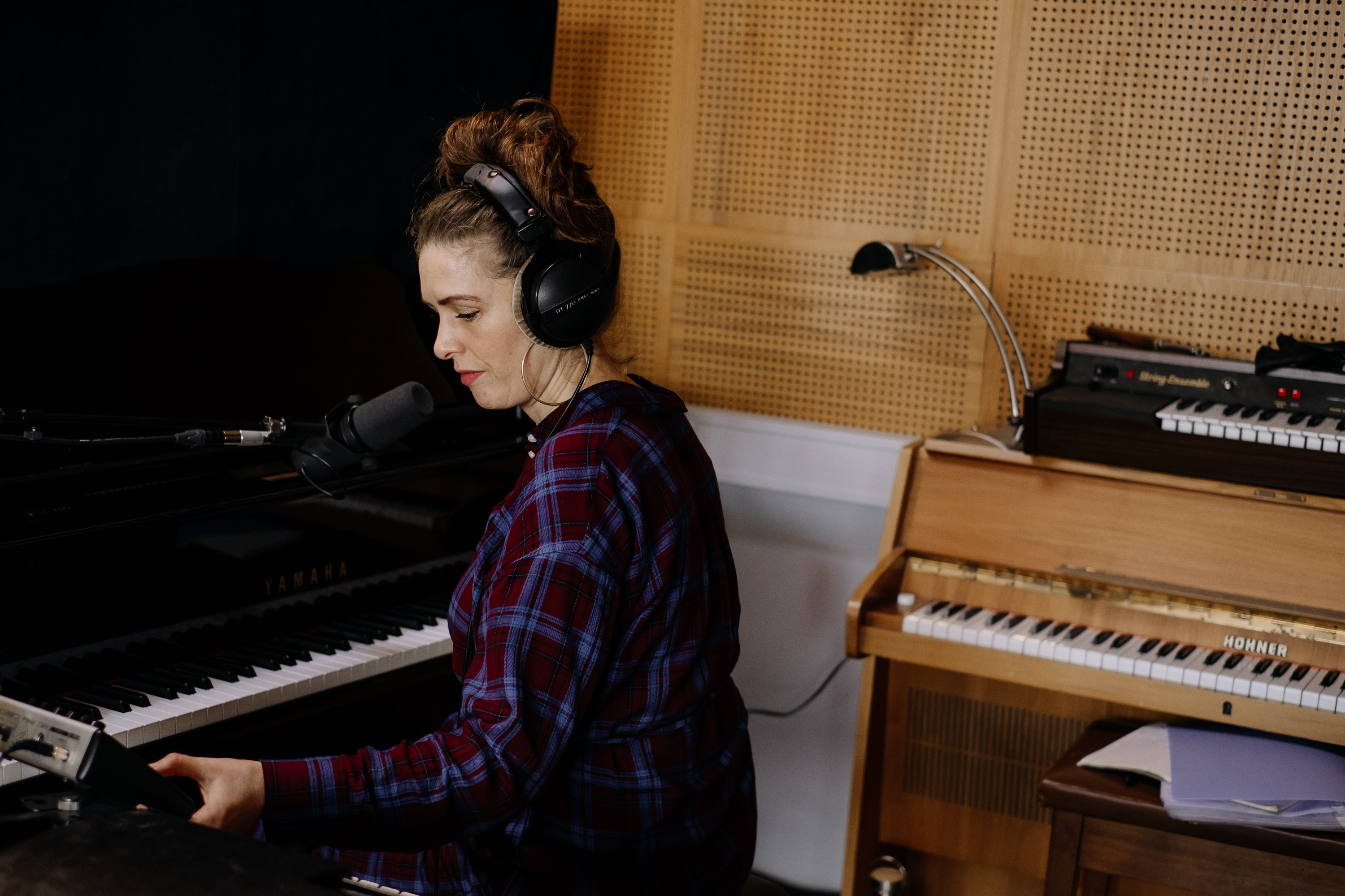 Merel van Tellingen in de studio